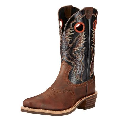 Ariat Heritage Roughstock Kahverengi / Siyah Western Csizma Erkek (28250-711)